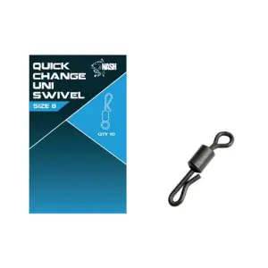 Nash Quick Change Uni Swivel Size 8 – krętliki szybkiej wymiany 10 szt. T8088