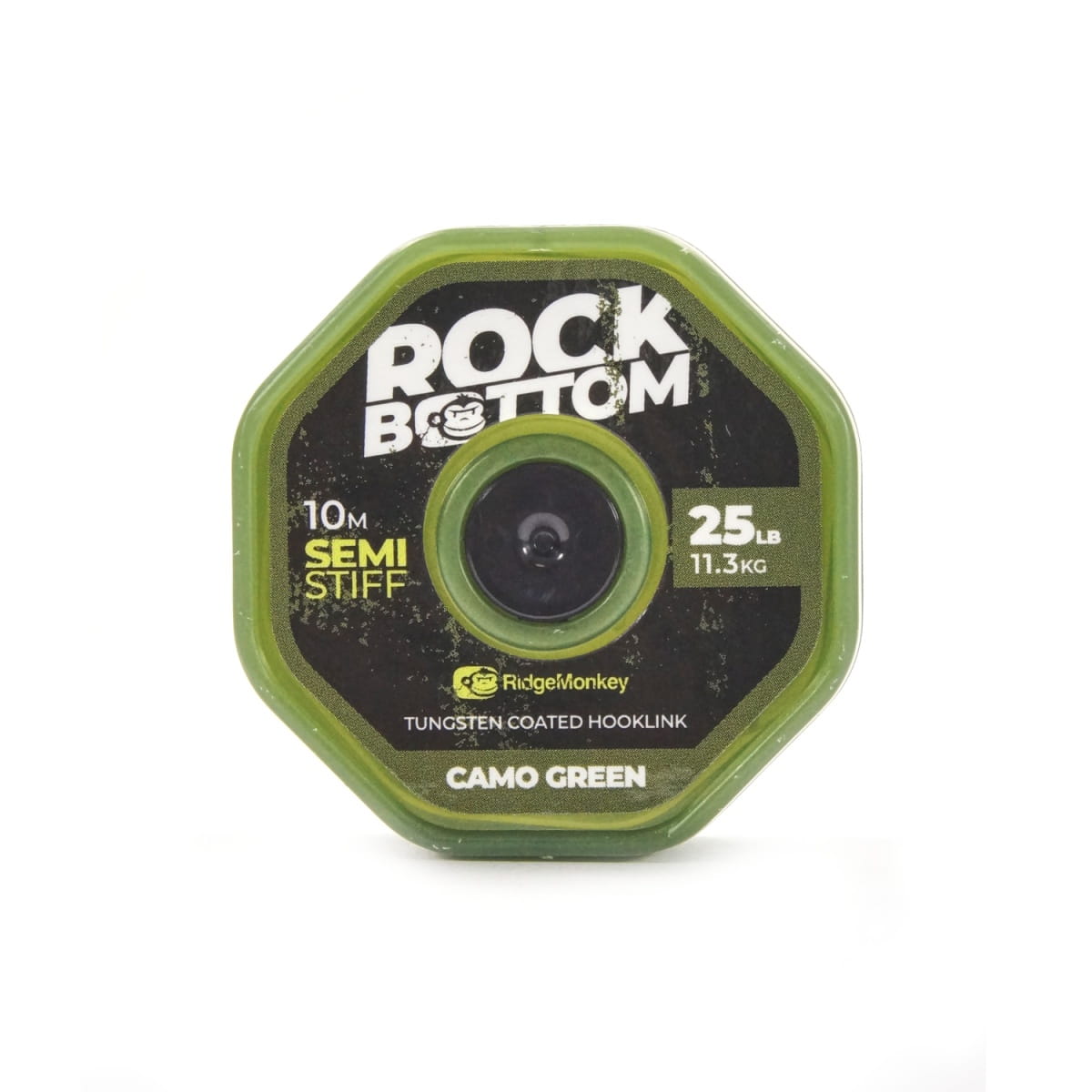 Plecionka RidgeMonkey Rock Bottom Tungsten Coated Semi Stiff 25lb Green