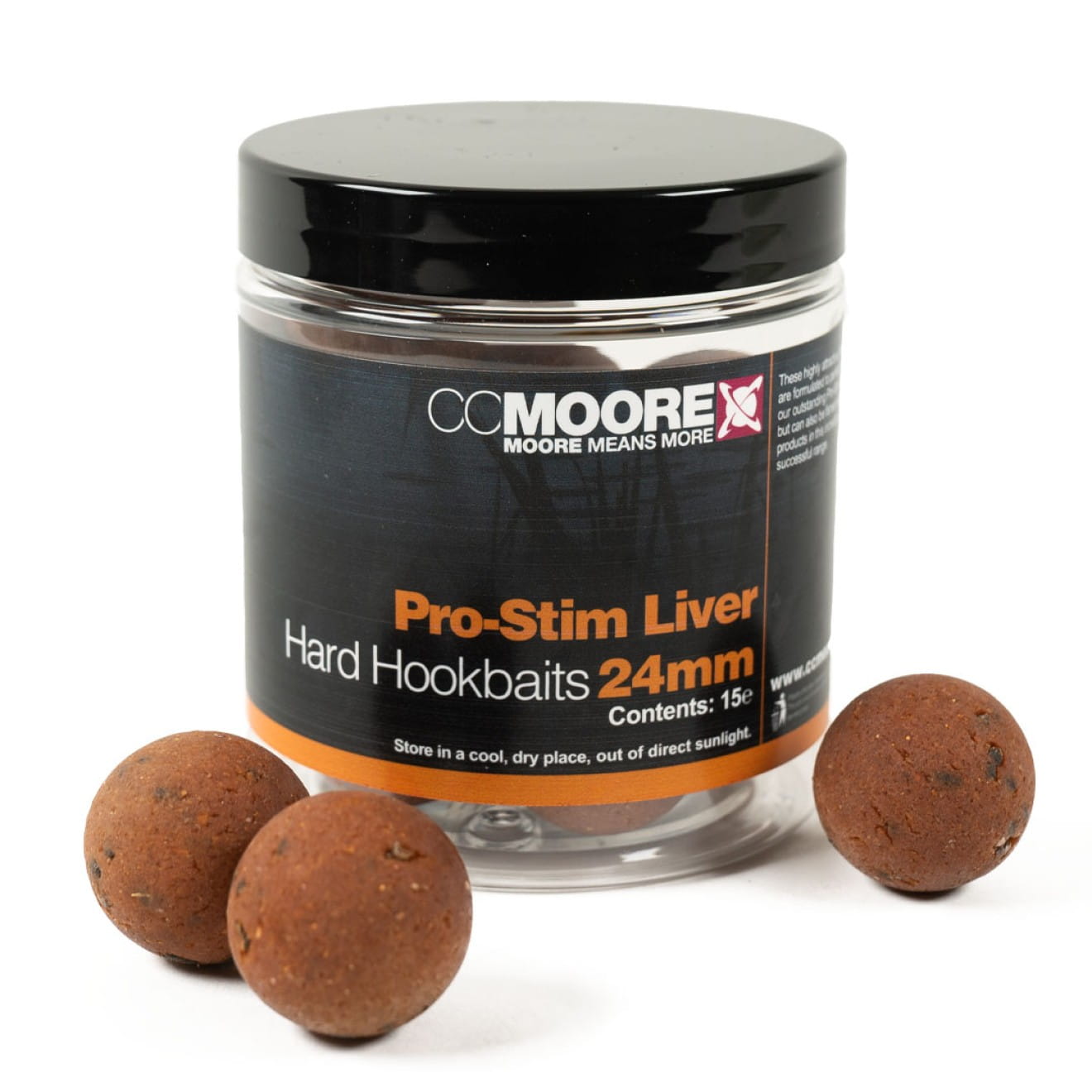CC Moore Pro Stim Liver Hard Hookbaits 24mm