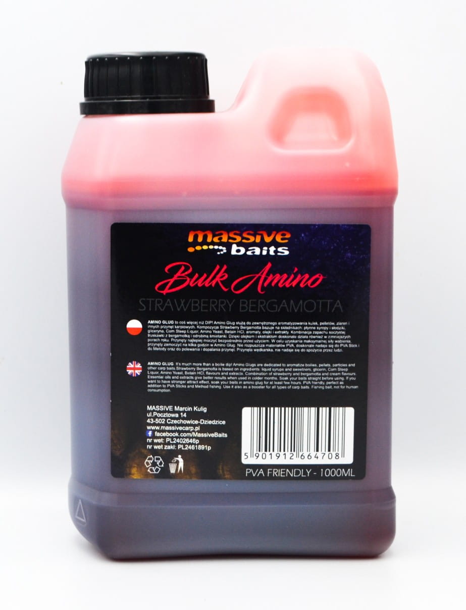 Massive Baits Bulk Amino Strawberry Bergamotta 1000ml