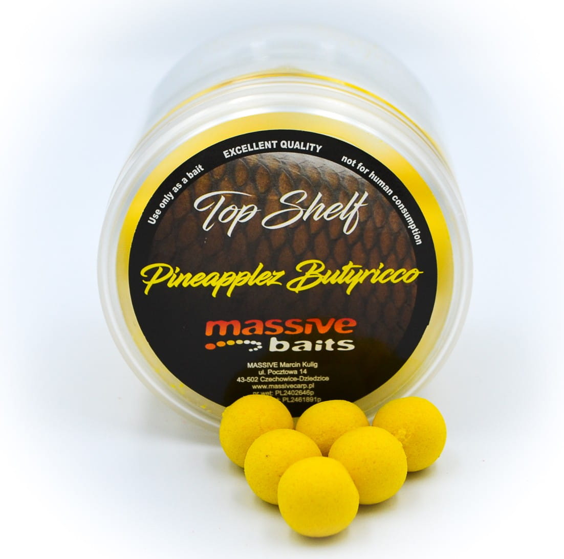 Massive Baits Pop-Ups Pineapplez Butyricco 14mm 200ml