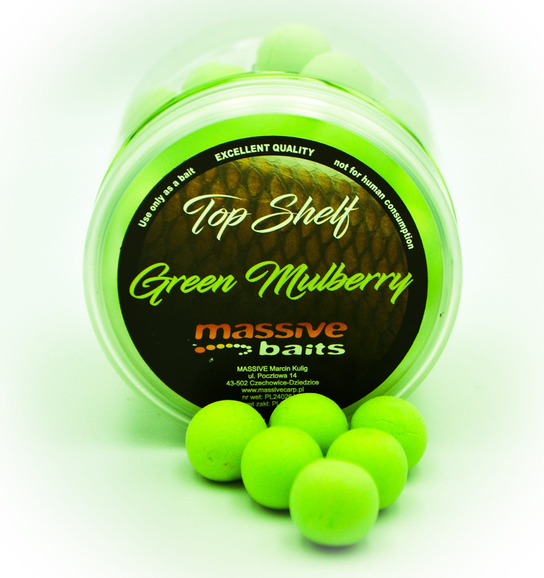 Massive Baits Pop-Ups Green Mulberry 14mm 200ml