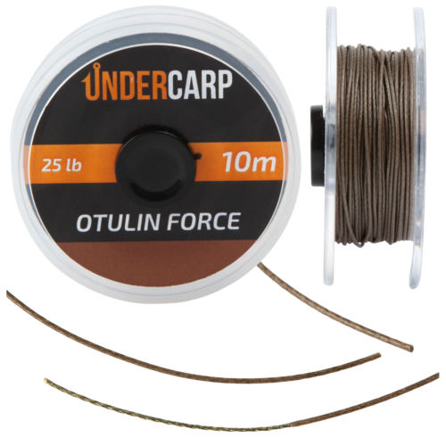Plecionka przyponowa w otulinie 10 m 35 lbs OTULIN FORCE – brązowa